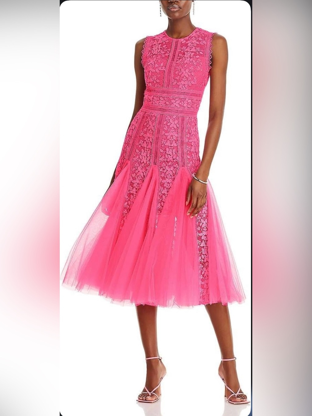 Bronx and banco revolve NWT Megan midi dress in baby pink size 2